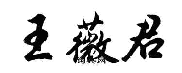 胡問遂王薇君行書個性簽名怎么寫