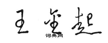 駱恆光王金起草書個性簽名怎么寫