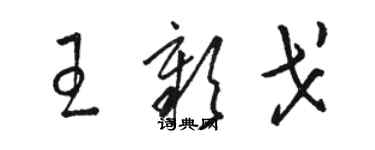 駱恆光王彰戈草書個性簽名怎么寫