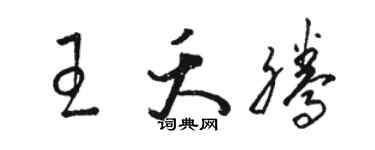 駱恆光王夭騰草書個性簽名怎么寫