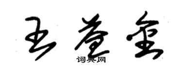 朱錫榮王益金草書個性簽名怎么寫