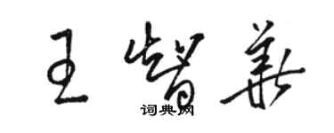 駱恆光王智華草書個性簽名怎么寫