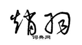 曾慶福趙羽草書個性簽名怎么寫