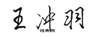 駱恆光王沖羽行書個性簽名怎么寫