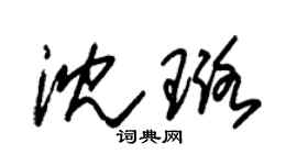 朱錫榮沈璐草書個性簽名怎么寫