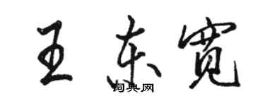 駱恆光王東寬行書個性簽名怎么寫