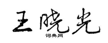 曾慶福王曉光行書個性簽名怎么寫