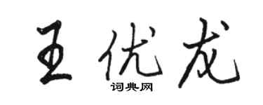 駱恆光王優龍行書個性簽名怎么寫