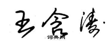 朱錫榮王含濤草書個性簽名怎么寫