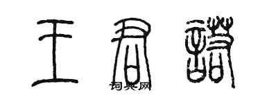 陳墨王君諾篆書個性簽名怎么寫