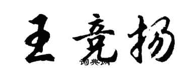 胡問遂王競揚行書個性簽名怎么寫