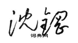 駱恆光沈鋼草書個性簽名怎么寫