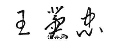 駱恆光王冀忠草書個性簽名怎么寫