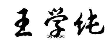 胡問遂王學純行書個性簽名怎么寫