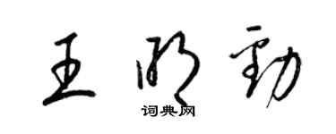梁錦英王明勁草書個性簽名怎么寫