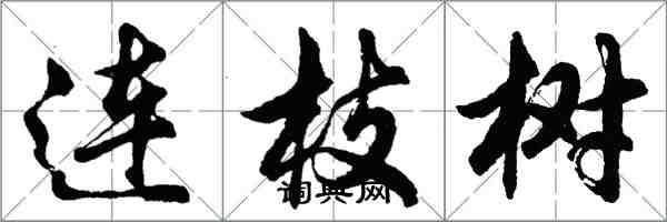 胡問遂連枝樹行書怎么寫