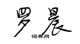 曾慶福羅晨行書個性簽名怎么寫