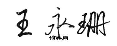 駱恆光王永珊行書個性簽名怎么寫