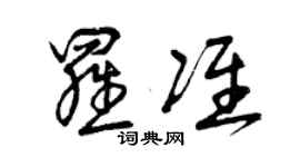 曾慶福羅準草書個性簽名怎么寫