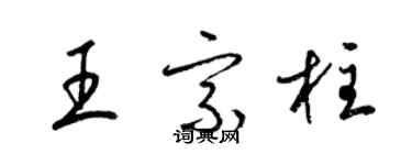 梁錦英王宗柱草書個性簽名怎么寫