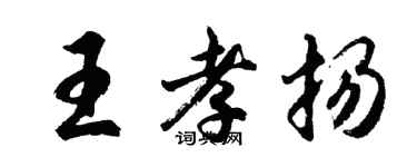 胡問遂王孝揚行書個性簽名怎么寫