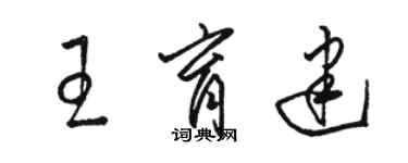 駱恆光王育建草書個性簽名怎么寫