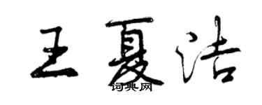 曾慶福王夏潔行書個性簽名怎么寫