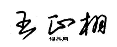 朱錫榮王正栩草書個性簽名怎么寫