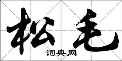 胡問遂松毛行書怎么寫