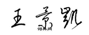 梁錦英王景凱草書個性簽名怎么寫