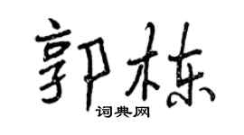 曾慶福郭棟行書個性簽名怎么寫