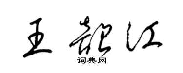 梁錦英王韶江草書個性簽名怎么寫