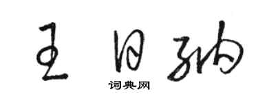 駱恆光王日納草書個性簽名怎么寫