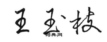 駱恆光王玉枝行書個性簽名怎么寫