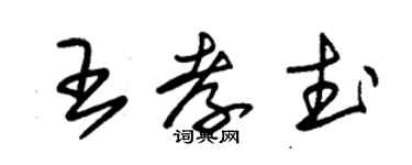 朱錫榮王孝武草書個性簽名怎么寫