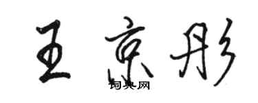駱恆光王京彤行書個性簽名怎么寫