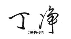 駱恆光丁淨行書個性簽名怎么寫