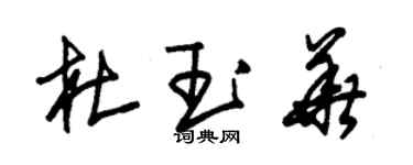 朱錫榮杜玉華草書個性簽名怎么寫