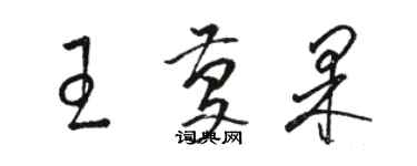 駱恆光王慶果草書個性簽名怎么寫