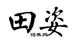 翁闓運田姿楷書個性簽名怎么寫