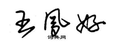 朱錫榮王鳳好草書個性簽名怎么寫