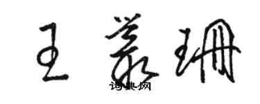 駱恆光王叢珊草書個性簽名怎么寫