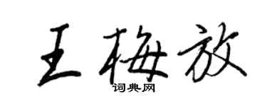王正良王梅放行書個性簽名怎么寫
