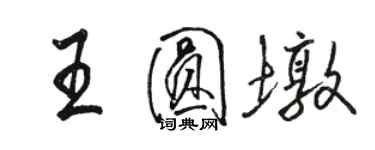 駱恆光王圓墩行書個性簽名怎么寫