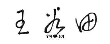 駱恆光王谷田草書個性簽名怎么寫