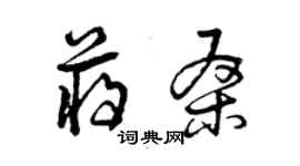 曾慶福蔣桑草書個性簽名怎么寫