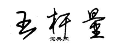 朱錫榮王桿量草書個性簽名怎么寫