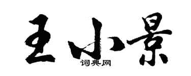 胡問遂王小景行書個性簽名怎么寫