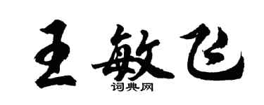 胡問遂王敏飛行書個性簽名怎么寫