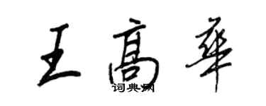 王正良王高華行書個性簽名怎么寫